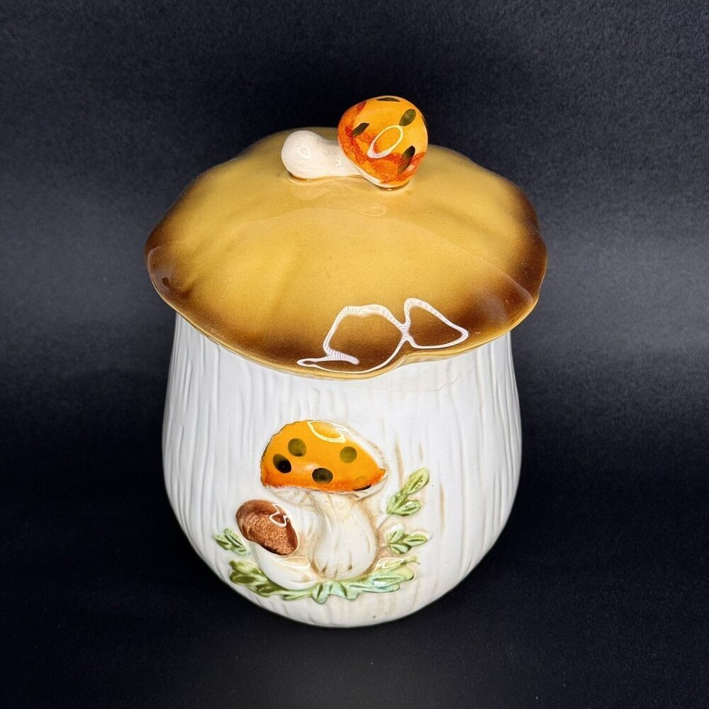 Vintage Sears Merry Mushroom Small Canister - Picture 3 of 11